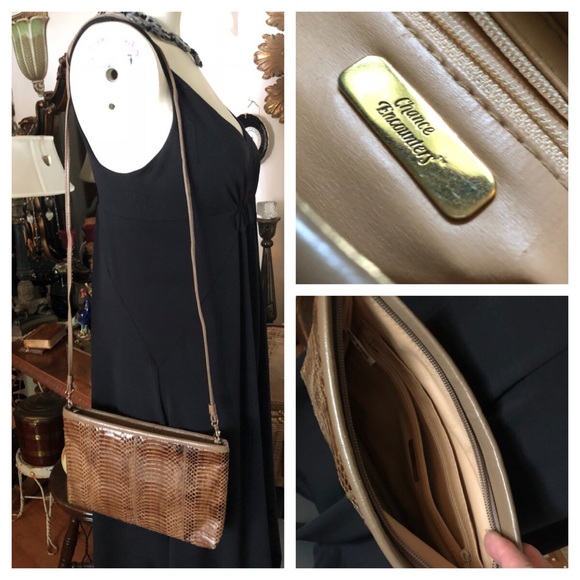 Vintage Handbags - Vintage Snakeskin Crossbody Bag